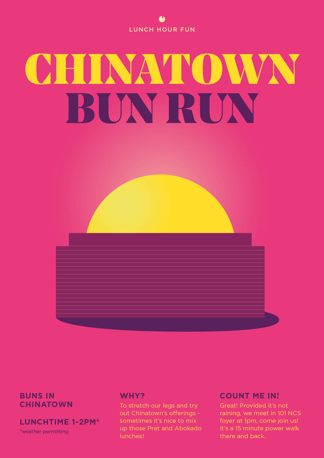 Lunchtime poster - Chinatown Bun Run